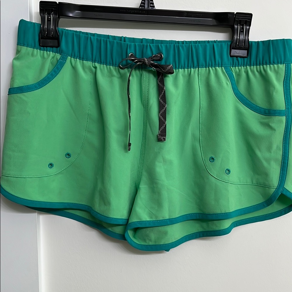 Patagonia Teal and Green Women's Athletic Shorts